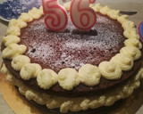 Foto del paso 9 de la receta: Tarta de chocolate rellena de frambuesa y mousse de vainilla 🥧