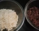 A picture of step 1 of Gulab jamun mousse with White chocolate.