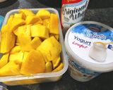 A picture of step 1 of Mango Yogurt Ice Cream.