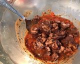 Une image de l'étape 5 de Gratin de céleri branche au chorizo noir,sauce tomate et parmesan.