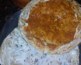 A picture of step 2 of Pizza paratha.