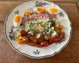 Une image de l'étape 1 de Salade cervelas avec fromage râpée.
