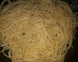 A picture of step 1 of Fried Spaghetti.