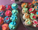 Foto langkah ke 6 dari resep Bolu kukus Kullerful gonjreng 💙💚💛❤️.