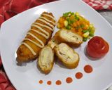 Foto langkah ke 5 dari resep Chicken Mozzarella.