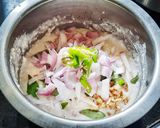 A picture of step 3 of Urad dal bonda.