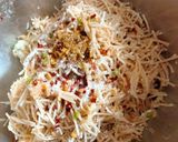 A picture of step 1 of Vermicelli potato chutney coins.