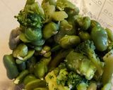 A picture of step 1 of Caserecce with Broccoli and Fava Bean Pesto.