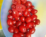 A picture of step 1 of Milk sweet cherry phirni.