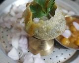 A picture of step 3 of Street style Ragda pani puri.