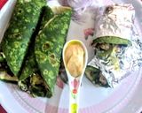 A picture of step 6 of Palak paneer kathi roll.
