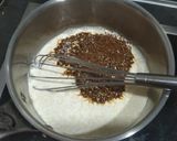 A picture of step 1 of Coffee Egg Custards.