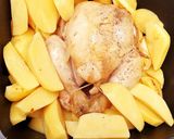 A picture of step 2 of Roast Chicken and Woodfire-Roasted Potatoes.