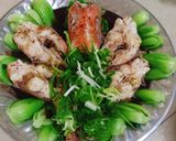 Hình bước làm 3 của món Cá điêu hồng hấp cải thìa