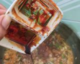 A picture of step 4 of Manchow soup(Indo-chinese).
