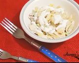 A picture of step 7 of Creamy cheese pasta.