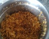 A picture of step 3 of Mysore Masala Dosa with Mysore Chutney.