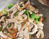 A picture of step 4 of My Chicken Stir fry with Noodles. 💜.