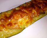 Sonkás-gombás töltött cukkini recept fázis 4 fotója