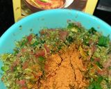A picture of step 2 of Stuffed besan chhila.