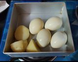 A picture of step 1 of Shahi Dim er Korma or Egg Korma.