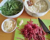 A picture of step 2 of Basmati Rice Salad with Arugula, Bresaola, and Shaved Parmesan.