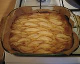 A picture of step 8 of Vickys Pear Pudding with a Cinnamon Sugar Crust, GF DF EF SF NF.