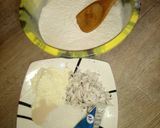 A picture of step 1 of Coconut puff puff.