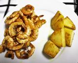 A picture of step 1 of Prawn Pulao.