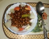 A picture of step 2 of Kala Chana Salad.