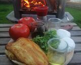 A picture of step 5 of Smoked chicken caprese salad.