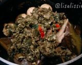 Foto langkah ke 5 dari resep Ayam Kampung Cabe Hijau versi Pakai Santan / Itiak Lado Mudo Padang.