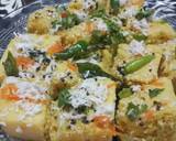 Healthy veg khaman dhokla in microwave recipe step 3 photo