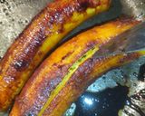 Foto del paso 3 de la receta: Plátano maduro asado en sartén relleno de queso con bocadillo