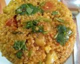 A picture of step 6 of Daliya pulav.