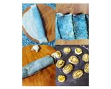 A picture of step 3 of Zaatar bake varieties (Zaatar Roll, Croissant, and bread).