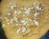 A picture of step 4 of Mawa cake in rose flavoured rabri.