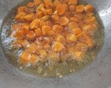 A picture of step 2 of Haldi ka Aachar (fresh turmeric pickle).