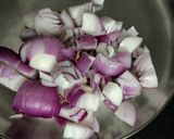 A picture of step 1 of Sai bhaji (Sindhi style dal Palak).
