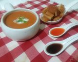A picture of step 11 of Tomato carrot soup with croutons.
