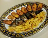 A picture of step 1 of Fish irish/plantain train.