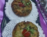 A picture of step 7 of Poha Spinach tikki.