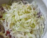 A picture of step 1 of Schezwan khakhra chaat.