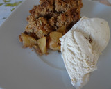 Foto do passo 2 de Crumble de maçã com flocos de aveia com canela com gelado
