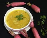 A picture of step 4 of Radish Dal.