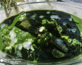 A picture of step 14 of Palak Paneer restaurant style.