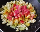 A picture of step 1 of Jowar bhakri with Cauliflower Sabji.