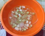A picture of step 2 of Tuscan Panzanella with Seared Sea Bream.