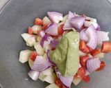 A picture of step 4 of Sweet potato salad.
