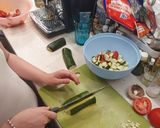 Színpompás zöldséges spagetti recept fázis 2 fotója